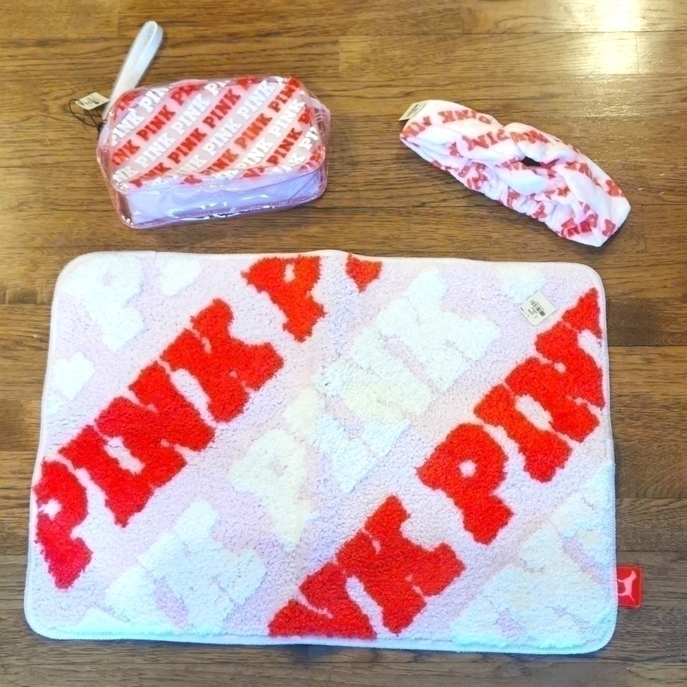 Victoria's Secret Pink 3 Piece Bathroom Set New